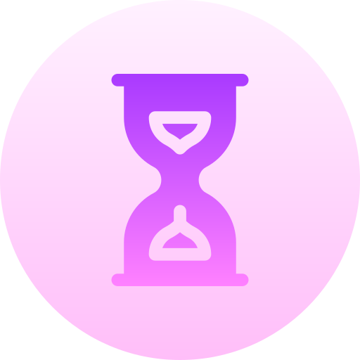 reloj de arena Basic Gradient Circular icono