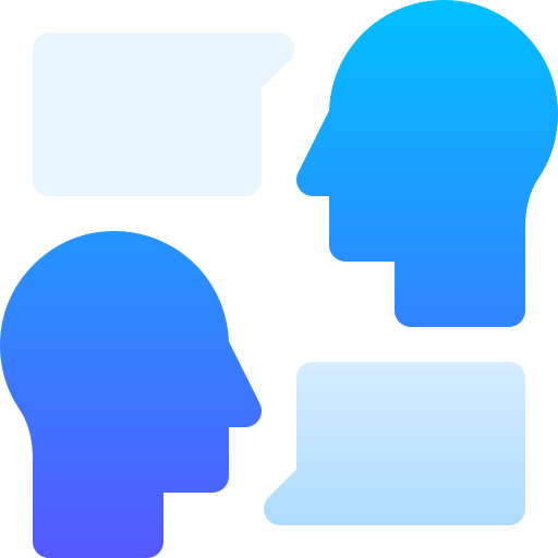 gesprek Basic Gradient Gradient icoon