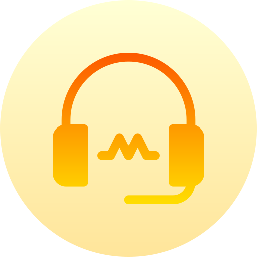 headset Basic Gradient Circular icon