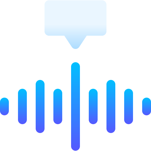 mensaje de audio Basic Gradient Gradient icono