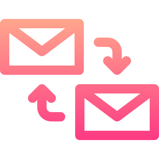 Exchange mails Basic Gradient Lineal color icon