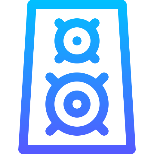 głośnik Basic Gradient Lineal color ikona