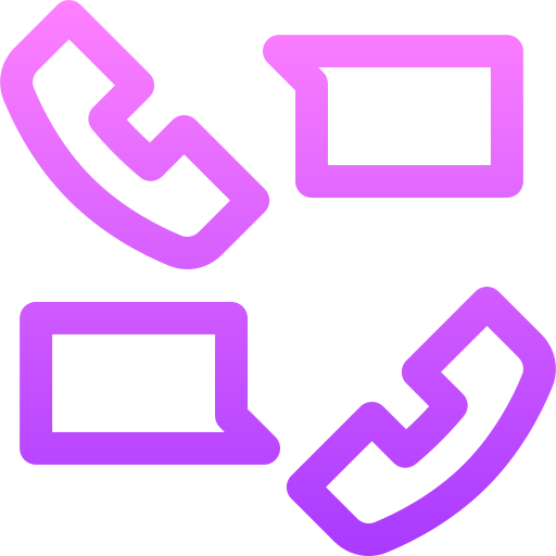 전화 Basic Gradient Lineal color icon