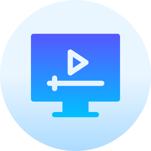 video conferencia Basic Gradient Circular icono