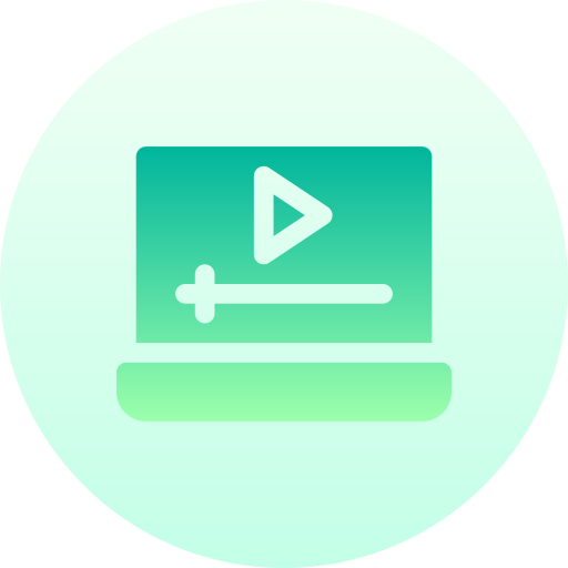 Video conference Basic Gradient Circular icon
