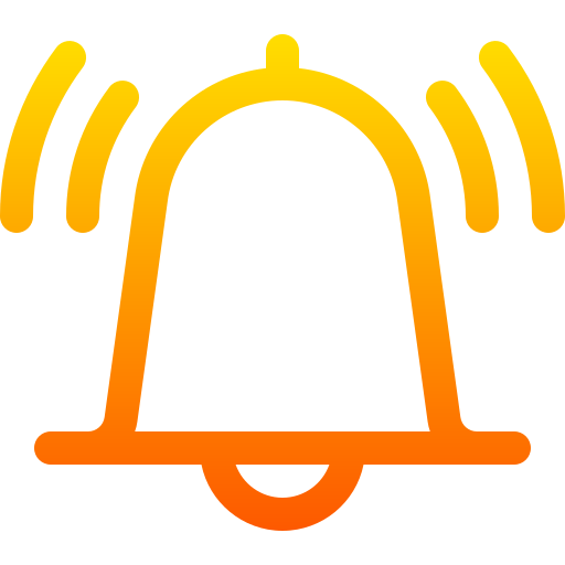 알림 벨 Basic Gradient Lineal color icon