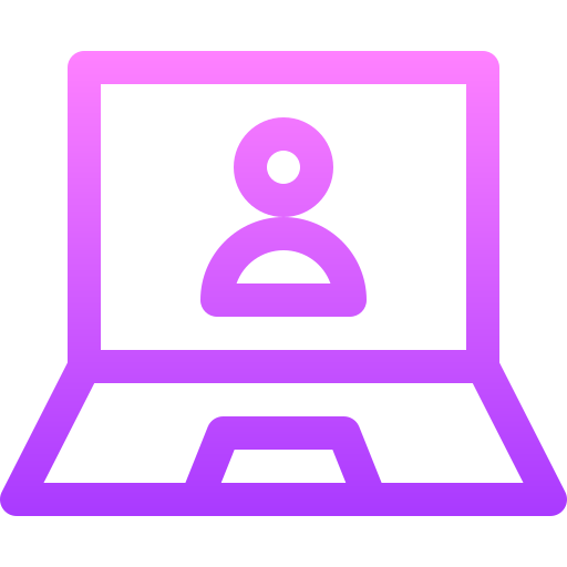 ordenador portátil Basic Gradient Lineal color icono