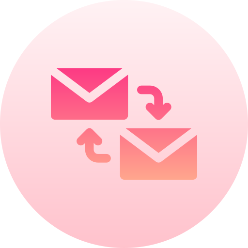 mails austauschen Basic Gradient Circular icon