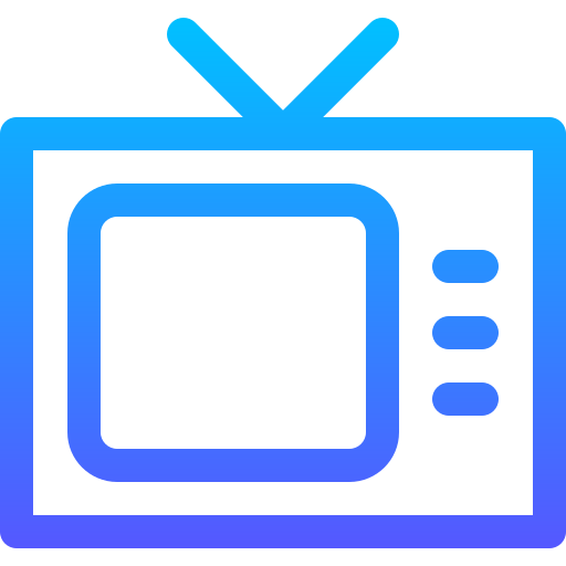 oude tv Basic Gradient Lineal color icoon