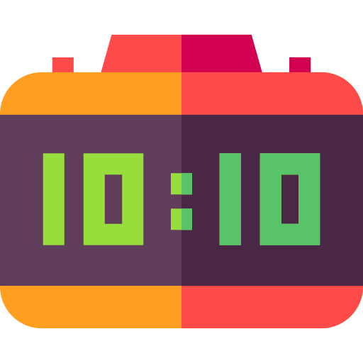 Digital clock Basic Straight Flat icon