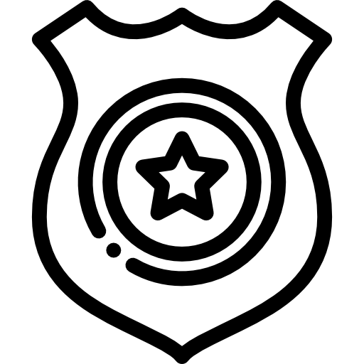 distintivo de polícia Detailed Rounded Lineal Ícone