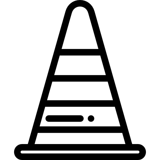 cono de tráfico Detailed Rounded Lineal icono