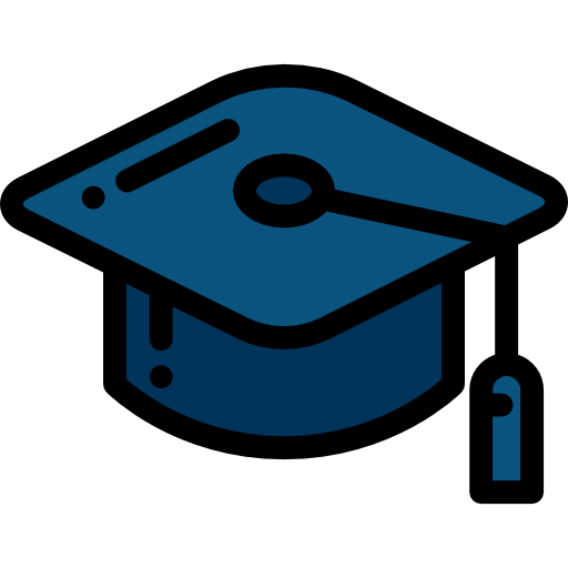 Mortarboard Detailed Rounded Lineal color icon