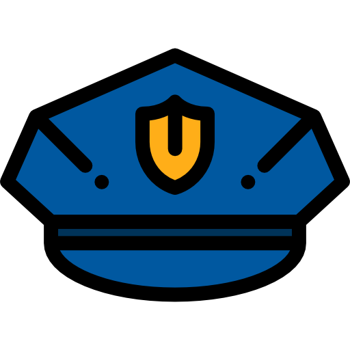 polizeimütze Detailed Rounded Lineal color icon