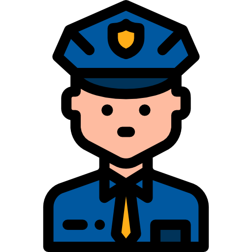 Policeman Detailed Rounded Lineal color icon