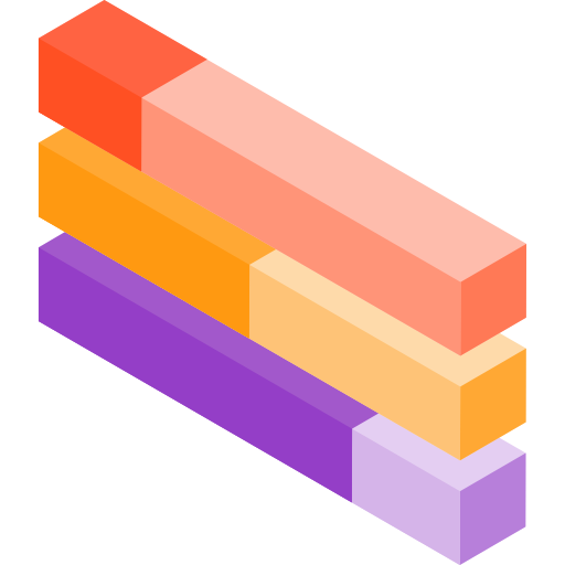 Bar chart Isometric Flat icon