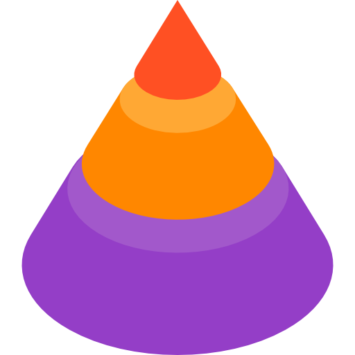 Cone Isometric Flat icon