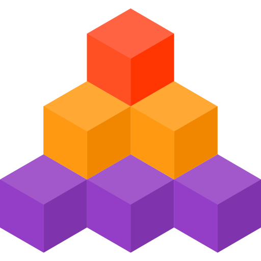 Cubes Isometric Flat icon