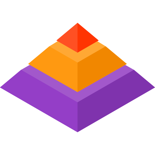 Pyramid Isometric Flat icon