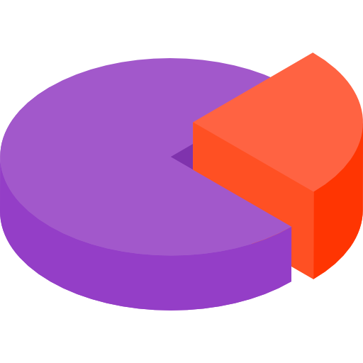 Pie chart Isometric Flat icon