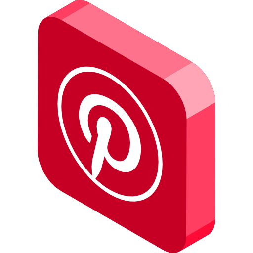 pinterest Isometric Flat icon