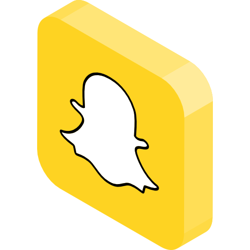 Snapchat Isometric Flat icon