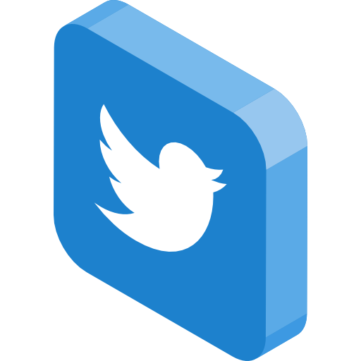 Twitter Isometric Flat icon