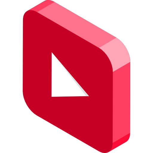 youtube Isometric Flat ikona