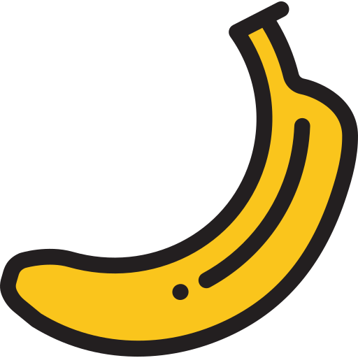 바나나 Detailed Rounded Lineal color icon
