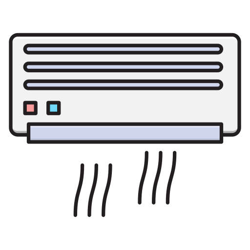 Air conditioner Vector Stall Lineal Color icon
