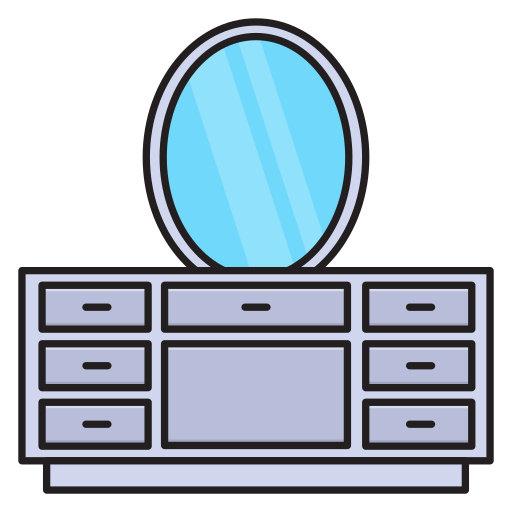 Dresser Vector Stall Lineal Color icon