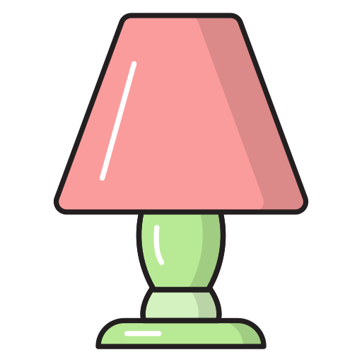lamp Vector Stall Lineal Color icoon