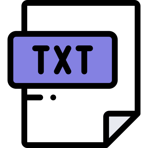 Txt file format Detailed Rounded Lineal color icon