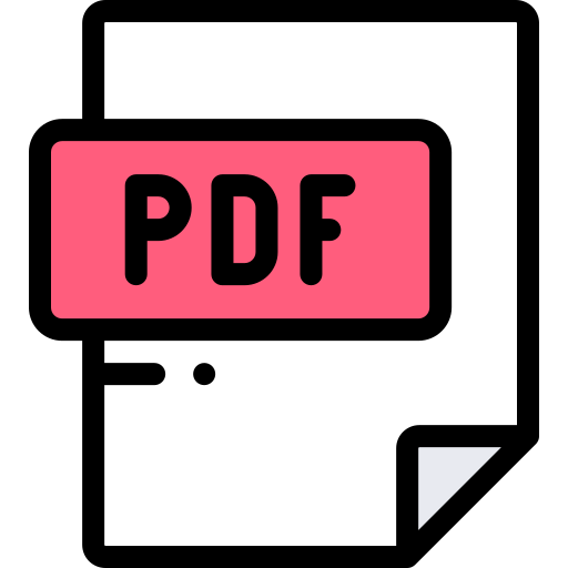 format pliku pdf Detailed Rounded Lineal color ikona