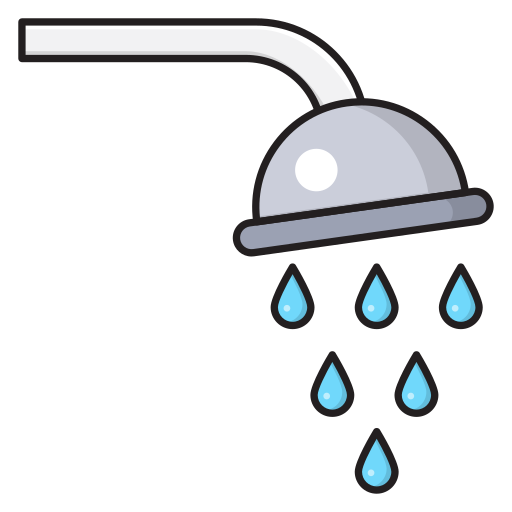dusche Vector Stall Lineal Color icon