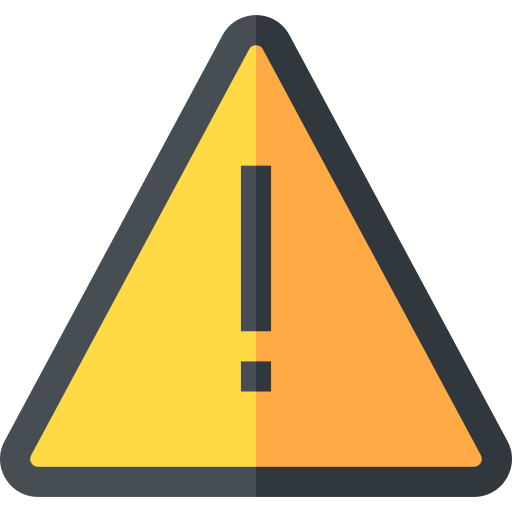 triángulo de precaución Basic Straight Flat icono