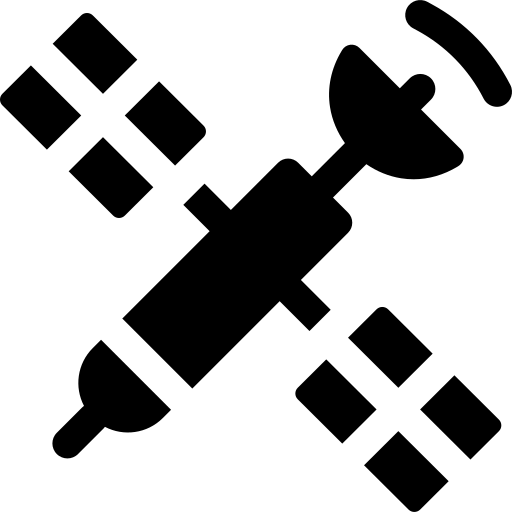 satélite Basic Rounded Filled Ícone