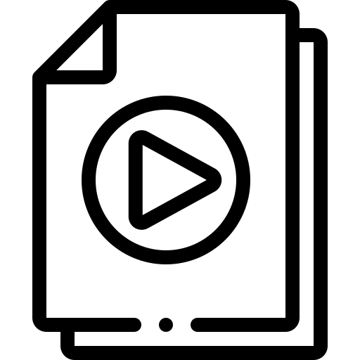 file video Detailed Rounded Lineal icona