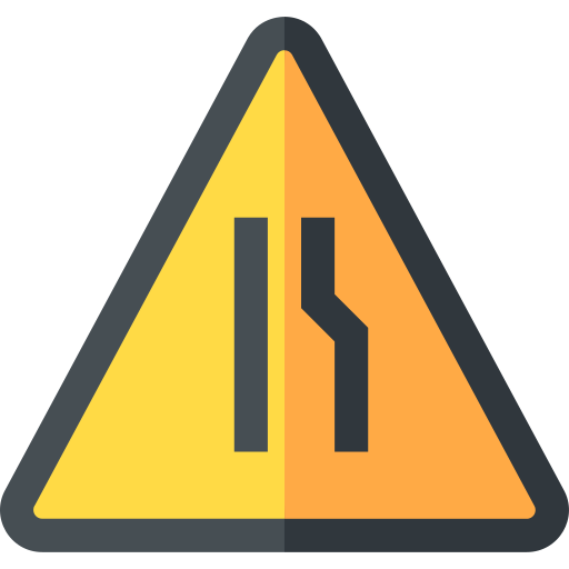 좁은 길 Basic Straight Flat icon