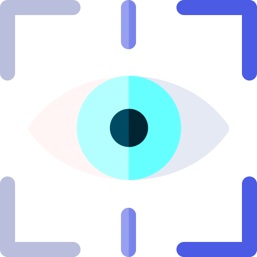 scanner ocular Basic Rounded Flat Ícone