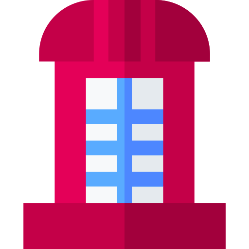 Phone booth Basic Straight Flat icon