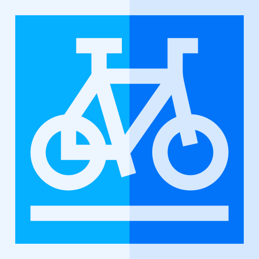 Bicycle parking Basic Straight Flat icon