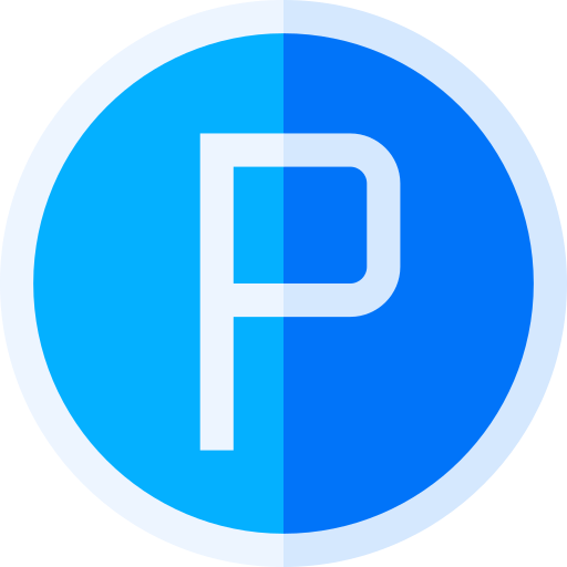 parkeerplaats Basic Straight Flat icoon