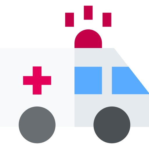 Ambulance Basic Straight Flat icon