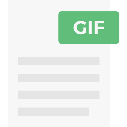 Gif file Vector Stall Flat icon