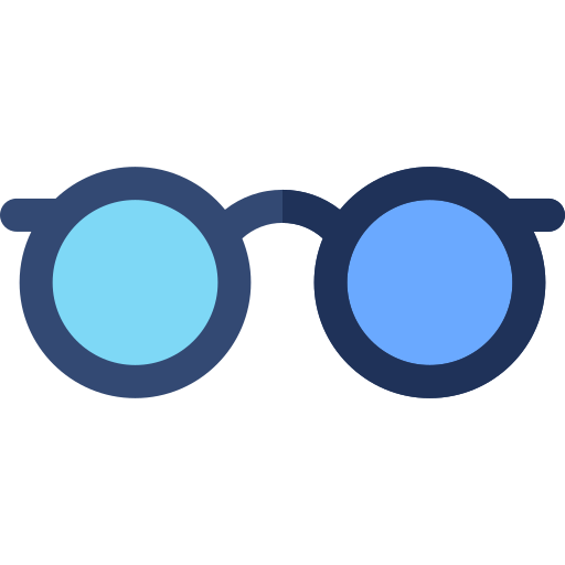 okulary Basic Rounded Flat ikona