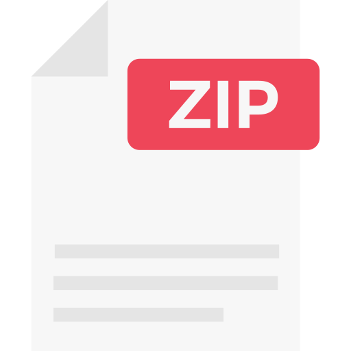 fichier zip Vector Stall Flat Icône