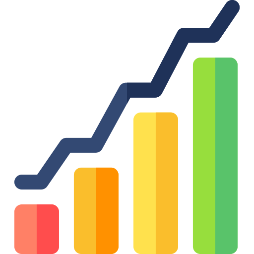 statistiques Basic Rounded Flat Icône