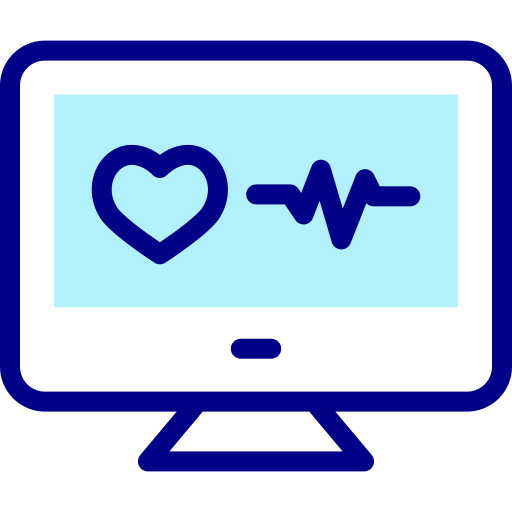 Electrocardiogram Detailed Mixed Lineal color icon
