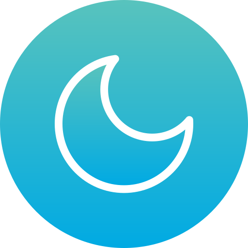 Crescent moon Generic Flat Gradient icon